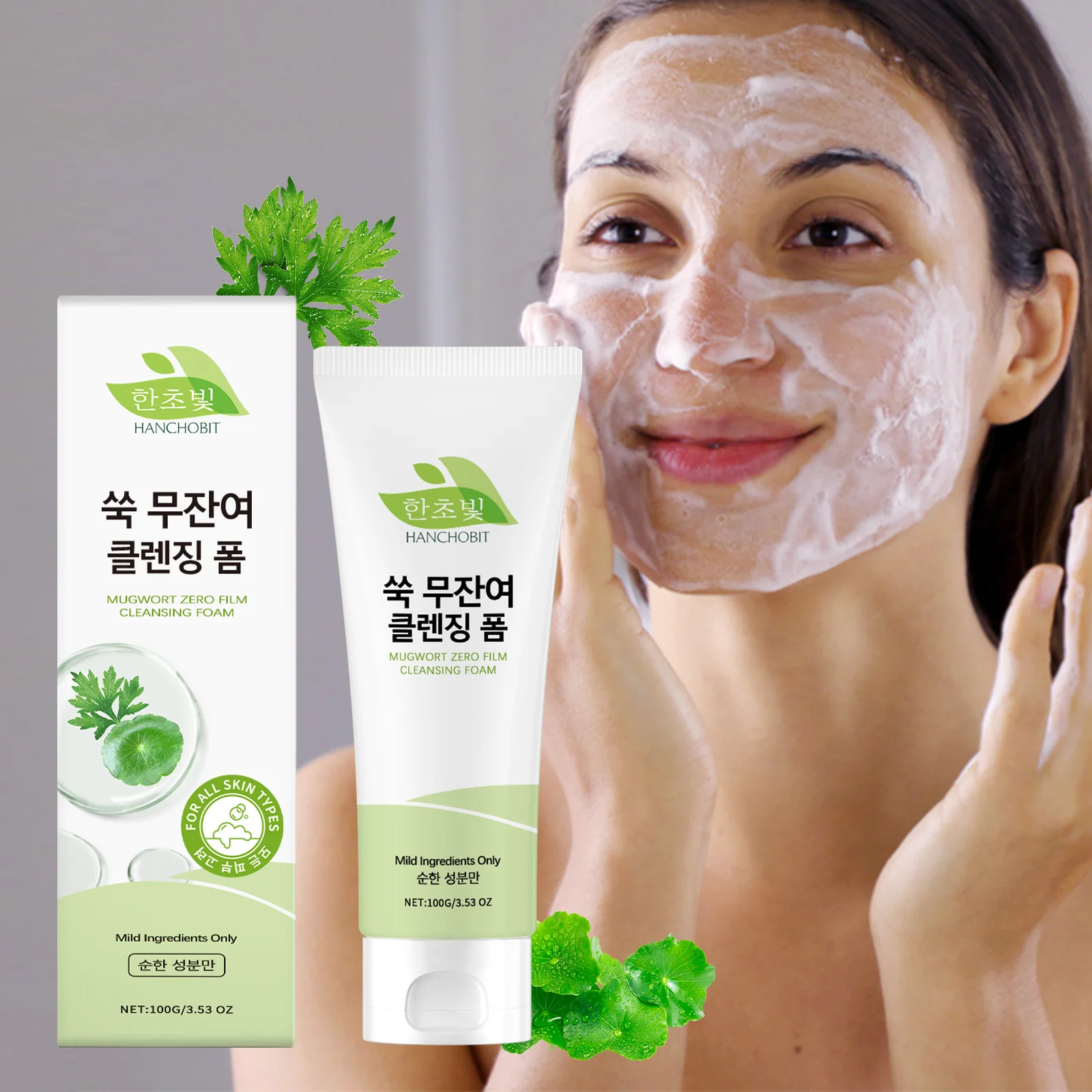 hanchobit wormwood cleanser gentle daily cleansing foam HANCHOBIT HX 58 692